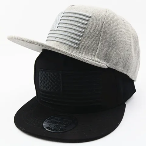 Kinder Erwachsene Snapback Baseballkappe Mit US Flagge Stickerei Hip Hop Flache Krempe Sonnenhut Verstellbar Baumwolle Polyester Outdoor Streetwear