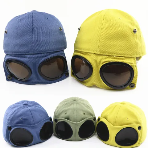 Kids Aviator Goggle Baseball Cap Cotton Forever Embroidery Letter Sun Hat Boys Girls Toddler Streetwear Fashion Hat
