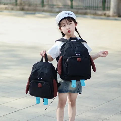 Cute 3D Puppy Cartoon Kids Backpack For Kindergarten Boys Girls Waterproof Nylon Schoolbag Yellow White Black Small Large