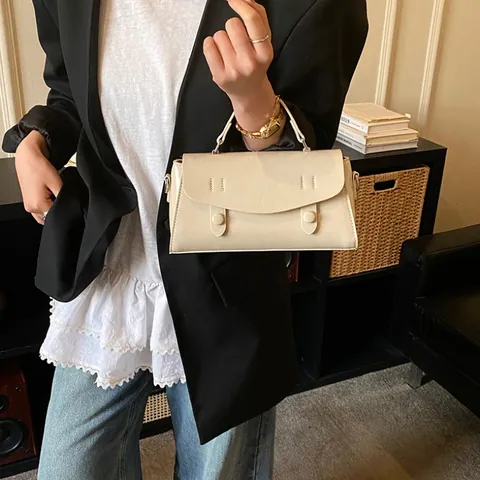 Borsa a Mano Vintage in Pelle PU Lucida per Donna Borsa Messenger Cambridge Retro Con Tracolla Regolabile Borsa a Tracolla