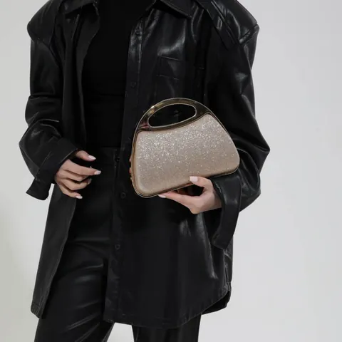 Elegante Pailletten Abend Clutch Tasche Für Damen Mit Metallgriff Goldkette Sparkly Bankett Party Schulter Handtasche
