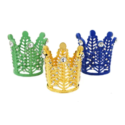 Mini Corona per Torta in Lega con Strass per Festa di Compleanno Squisito Tiarà Traforato Accessori per Capelli per Bambini Decorazione