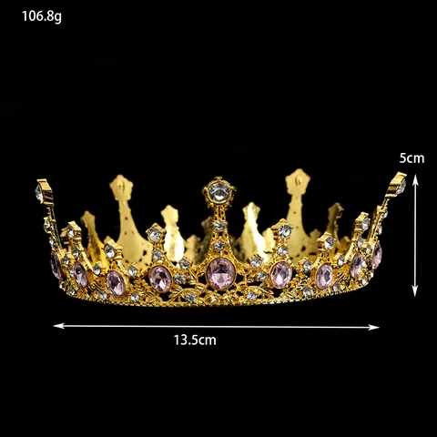 Luxus Barock Kristall Krone Legierung Strass Tiara Für Hochzeit Geburtstag Party Braut Elegant Haarschmuck Damen Schmuck