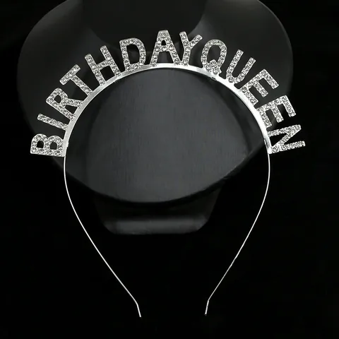 Birthday Queen Strass Stirnband Legierung Kristall Tiara Für Damen Mädchen Geburtstag Party Feiern Haarschmuck Geschenk