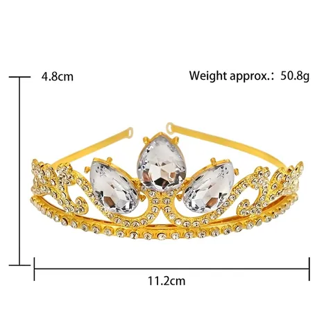 Tiara Corona da Principessa con Strass per Ragazze Fascia in Lega di Cristallo per Festa di Compleanno Matrimonio Accessori per Capelli