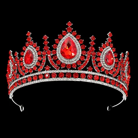 Baroque Vintage Rhinestone Crown For Women Bridal Wedding Hair Accessories Luxury Crystal Tiara For Birthday Banquet Party