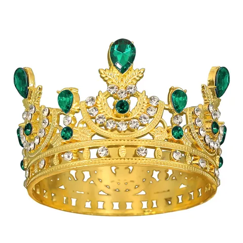 Couronne en Alliage Vintage Avec Strass Goutte d'Eau Pour Fête d'Anniversaire Mariage Décoration de Gâteau Diadème Élégant Femme