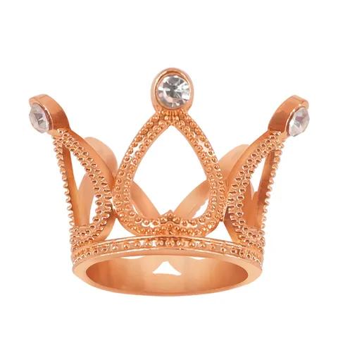 Exquisite Alloy Mini Crown Cake Topper With Heart Rhinestone Hollow Out Decorative Round Tiara For Birthday Party Wedding Baking Decoration
