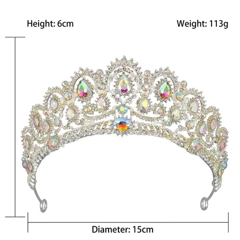 Luxus Europäische Braut Tiara Strass Legierung Krone Für Hochzeit Geburtstag Party Festzug Leistung Haarschmuck Damen Schmuck