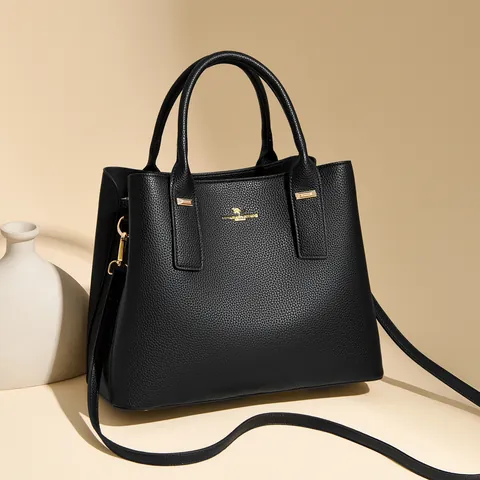 Women Pebbled Genuine Leather Bucket Bag Large Handbag Elegant Shoulder Bag With Gold Hardware Daily Commuter Tote Bag