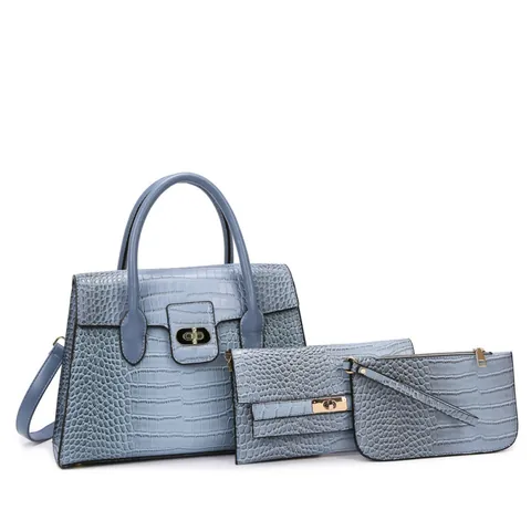 Bolso de Hombro para Mujer Gran Capacidad Patrón Cocodrilo Cuero PU Tote Bolso de Mano Bolso Bandolera Y Cartera Moda Urbana