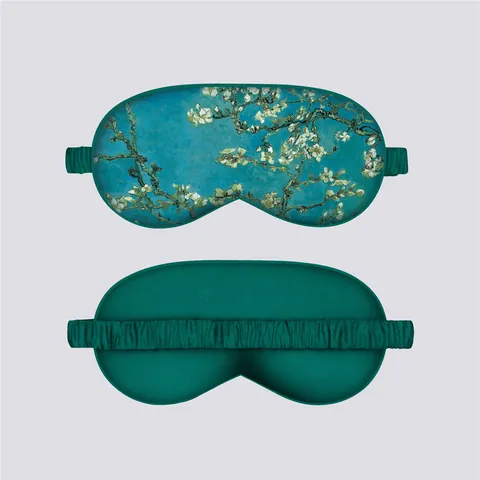 Van Gogh Oil Painting Series Sleep Eye Mask Satin Shading Eye Cover For Women Sleeping Travel Eye Care Mask