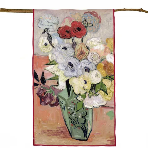 Sciarpa da Donna con Stampa Floreale Pittura a Olio Lungo Scialle in Raso Stile Artistico Leggero Avvolgente per Uso Quotidiano Banchetto Regalo