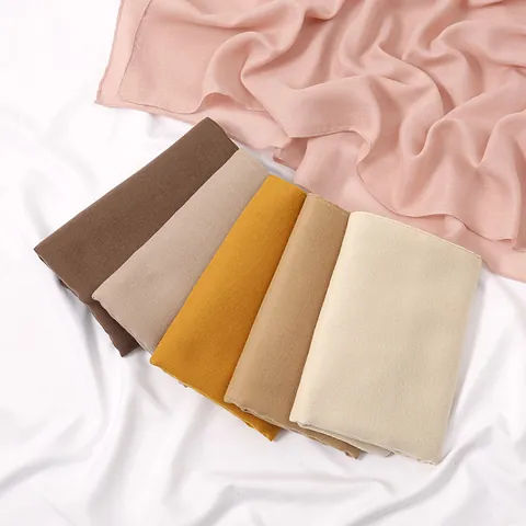 Women Minimalist Solid Color Scarf Long Shawl Lightweight Breathable Polyester Pashmina For Autumn Winter Daily Wear Wrap Accessory