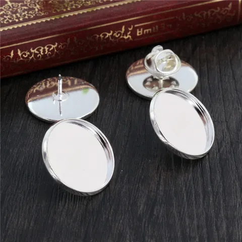 DIY Iron Brooch Bases Round Oval Jewelry Findings Tray With Butterfly Clutch Pin Backs Antique Bronze Silver Plated Tray