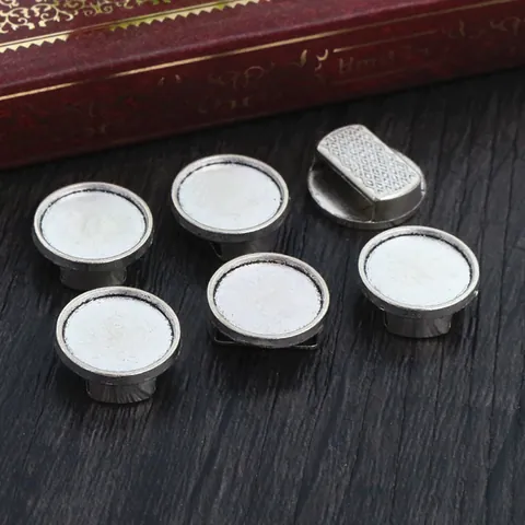 Vintage Zinklegierung DIY Schmuck Basis Tray Slider Spacer Perlen Altsilber Bronze Cabochon Einstellungen Für Armband Herstellung