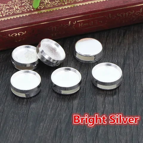 Alloy Round Slider Beads Jewelry Tray Base DIY Making Components Antique Silver Bronze Gold Rose Gold Findings For Bracelet Necklace