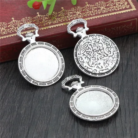 Support de Base de Pendentif Rond en Alliage Vintage Style Montre de Gousset pour Création de Bijoux DIY Accessoire en Métal Antique