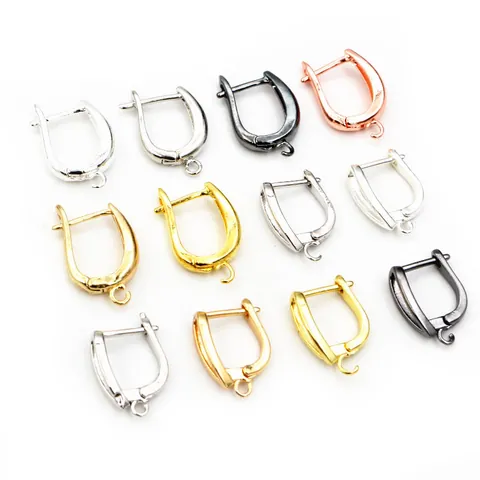 Crochets de Boucles d'Oreilles à Levier en U Plaqués Cuivre Avec Boucles Suspendues pour la Fabrication de Bijoux DIY Accessoires de Bricolage