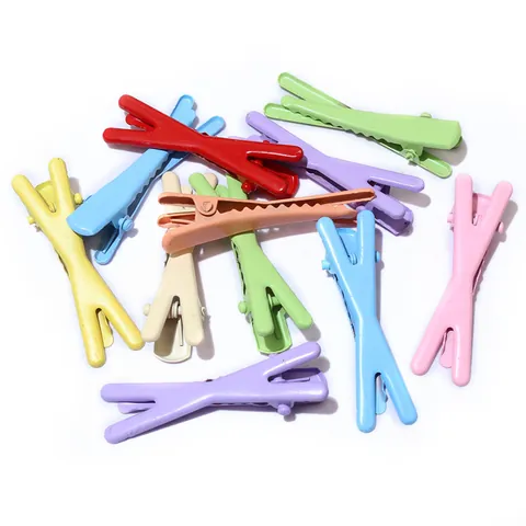Lacquered Metal Alligator Hair Clips Colorful Candy Macaron Color DIY Jewelry Making Findings Accessory For Women Girls Hair Styling