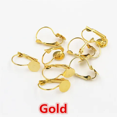 French Leverback Earring Hooks With Round Flat Pad Base For DIY Jewelry Making Crafts Metal Earring Components Findings