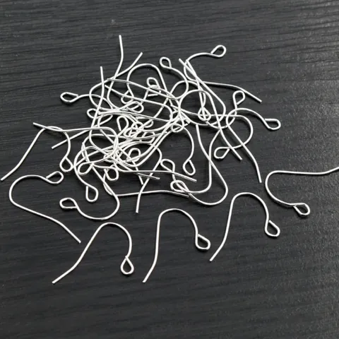 DIY Jewelry Making Earring Hooks Iron Metal Fish Hook Earwire Findings Gold Silver Bronze Handmade Craft Materials
