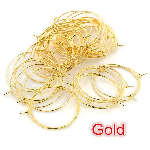 Iron Round Wine Glass Charm Rings For DIY Jewelry Making Beading Circles Earring Hoops Metal Findings Accessories Gold Silver Black Plated