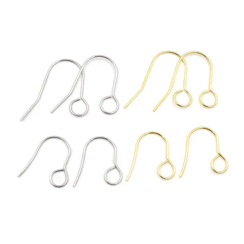 Edelstahl DIY Ohrhaken Ohrringzubehör Schmuckherstellung Komponenten Für Hängende Ohrringe Gold Silber Plattiert Stil