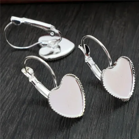 Heart Shaped French Earring Hooks DIY Jewelry Findings Copper Leverback Earring Components For Women Handcrafted Accessories