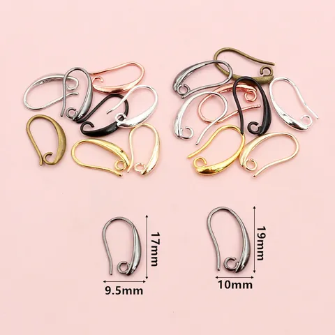 Pure Copper Earring Hooks French Style Kidney Ear Wire Hooks Electroplated Jewelry Findings For DIY Earring Making Crafting