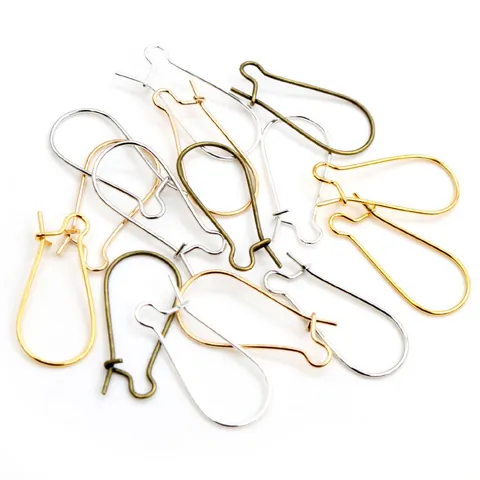 Kidney Earring Hooks For DIY Jewelry Making Iron Metal Ear Wires U-Shaped Teardrop Earring Findings Multi Color Accessories