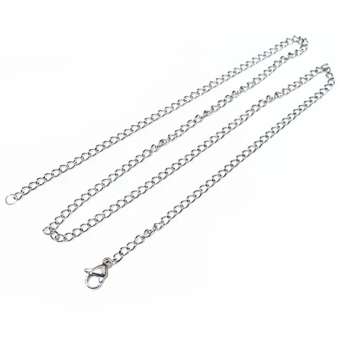 Stainless Steel Cable Chain Necklace With Lobster Clasp DIY Jewelry Making Accessory Link Chain French Vintage Style