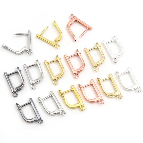 Kupfer Leverback Ohrringe Haken Zubehör Für DIY Schmuckherstellung Gold Silber Roségold Gun Black Lever Back Ohrdrähte