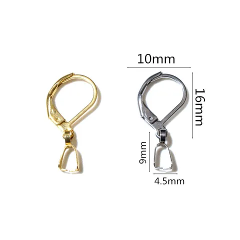 Stainless Steel French Leverback Earring Hooks With Pinch Bails DIY Jewelry Making Findings Components For Drop Earrings Accessories