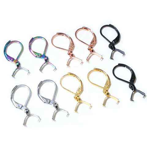 Stainless Steel French Leverback Earring Hooks With Pinch Bails DIY Jewelry Making Findings Components For Drop Earrings Accessories