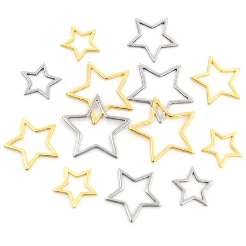 Pendenti a Stella in Acciaio Inossidabile Ciondoli Pentagramma per Creazione di Collane Braccialetti Orecchini Fai-da-te Gioielli