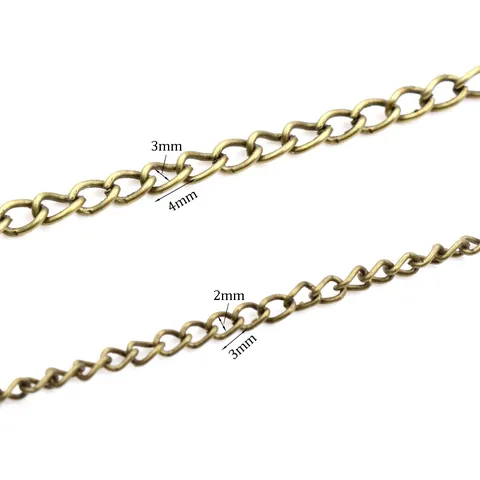 DIY Jewelry Making Unwelded Iron Chain For Necklace Bracelet Crafting Curb O Chain Multi Color Metal Jewelry Accessories