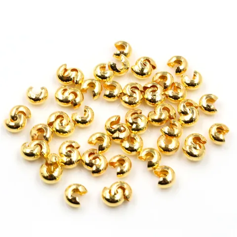 Copri Schiaccini in Rame a Forma di C Perline Distanziatrici Aperte Per Creazione Gioielli Fai da Te Braccialetti Collane Componenti Rotondi