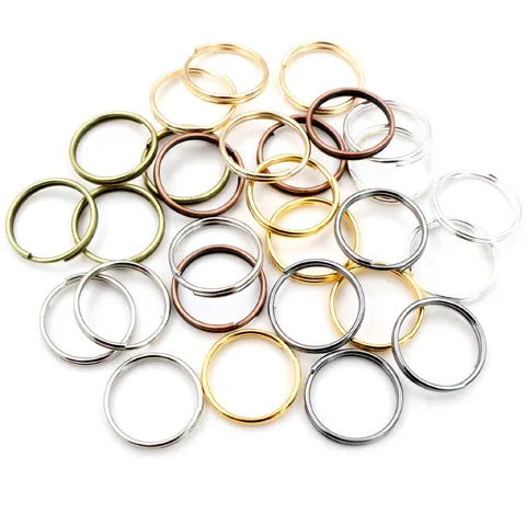 Anelli Doppi in Ferro Galvanizzato Anelli Spaccati Aperti Per Creazione Di Gioielli Artigianato Fai Da Te Bracciale Collana Accessori