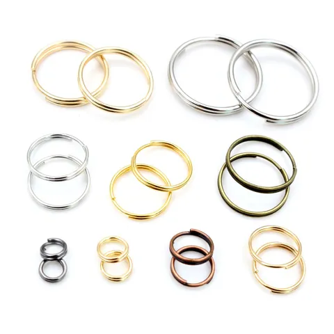 Anelli Doppi in Ferro Galvanizzato Anelli Spaccati Aperti Per Creazione Di Gioielli Artigianato Fai Da Te Bracciale Collana Accessori