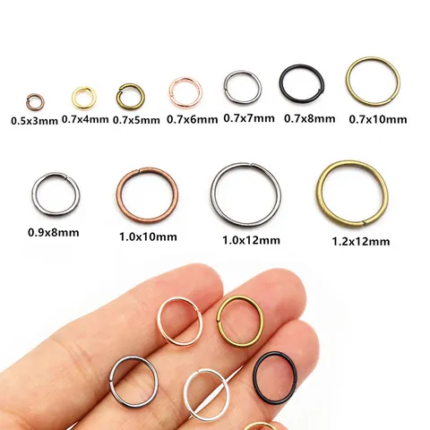 Anellini Aperti in Ferro Galvanizzato Anelli Divisi Per Creazione Gioielli Fai-Da-Te Orecchini Bracciale Collana Connettori