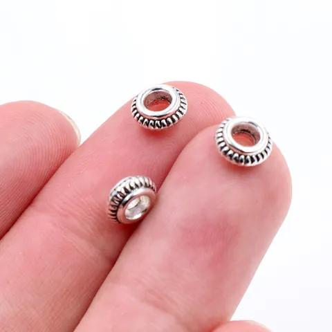 Vintage Zinklegierung Rad Abstandsperlen Zahnrad Stil Runde Getriebeperlen Für DIY Armband Halskette Schmuckherstellung Zubehör