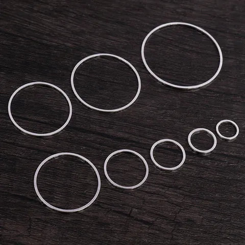 Accessori per la Creazione di Gioielli DIY in Rame Puro Galvanizzato Cerchi Tondi Connettori Varie Dimensioni per Orecchini Componenti Artigianali