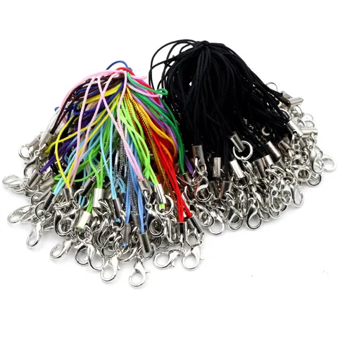 Cordones para la Fabricación de Joyas DIY Con Cierre de Langosta de Aleación de Zinc Cordones de Poliéster para Celular