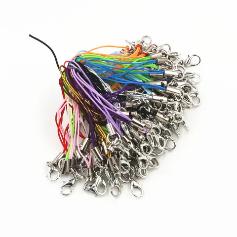 Cordones para la Fabricación de Joyas DIY Con Cierre de Langosta de Aleación de Zinc Cordones de Poliéster para Celular