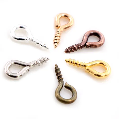 Iron Stainless Steel Screw Eye Pins For DIY Jewelry Making Findings Pendants Connectors Findings Crafting Supplies Vintage Style