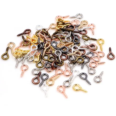 Iron Stainless Steel Screw Eye Pins For DIY Jewelry Making Findings Pendants Connectors Findings Crafting Supplies Vintage Style