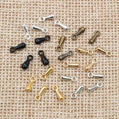 Zinc Alloy Teardrop Pendants For DIY Jewelry Making End Chain Dangles Small Crafting Charms For Necklaces Bracelets Findings