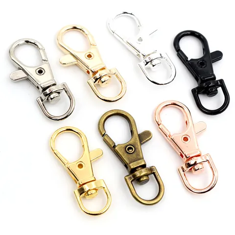 Zinc Alloy Swivel Lobster Clasp Hook For Keychain DIY Jewelry Making Bag Accessories Components Metal Snap Hooks