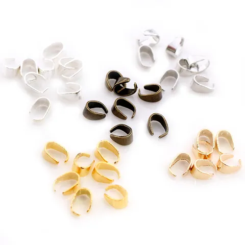 Fianzas de Pellizco de Metal Galvanizado para Conexión de Colgante de Collar DIY Joyería Hallazgos Colores Mezclados